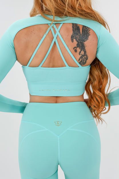 Sculpt High Waisted Leggings 26' - Aqua Mint