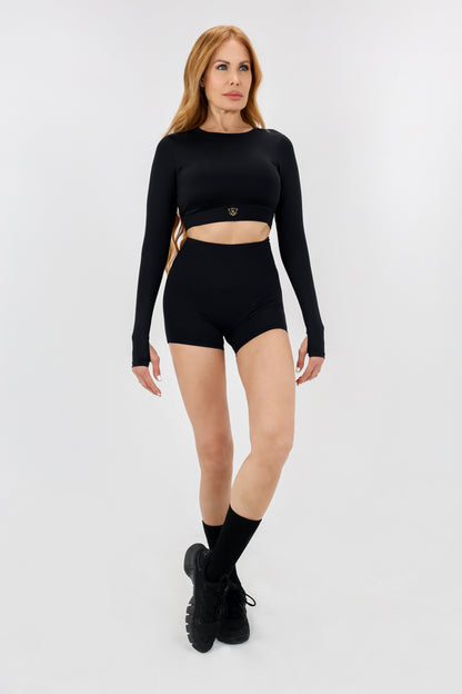 Sculpt High-Waisted Shorts - Black