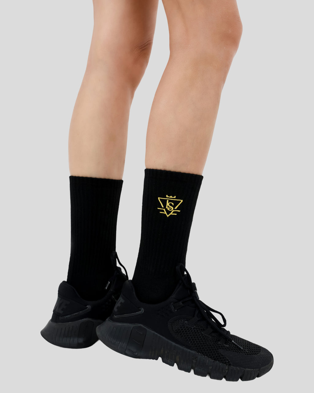 Permium Gym Socks - Off White /  Black