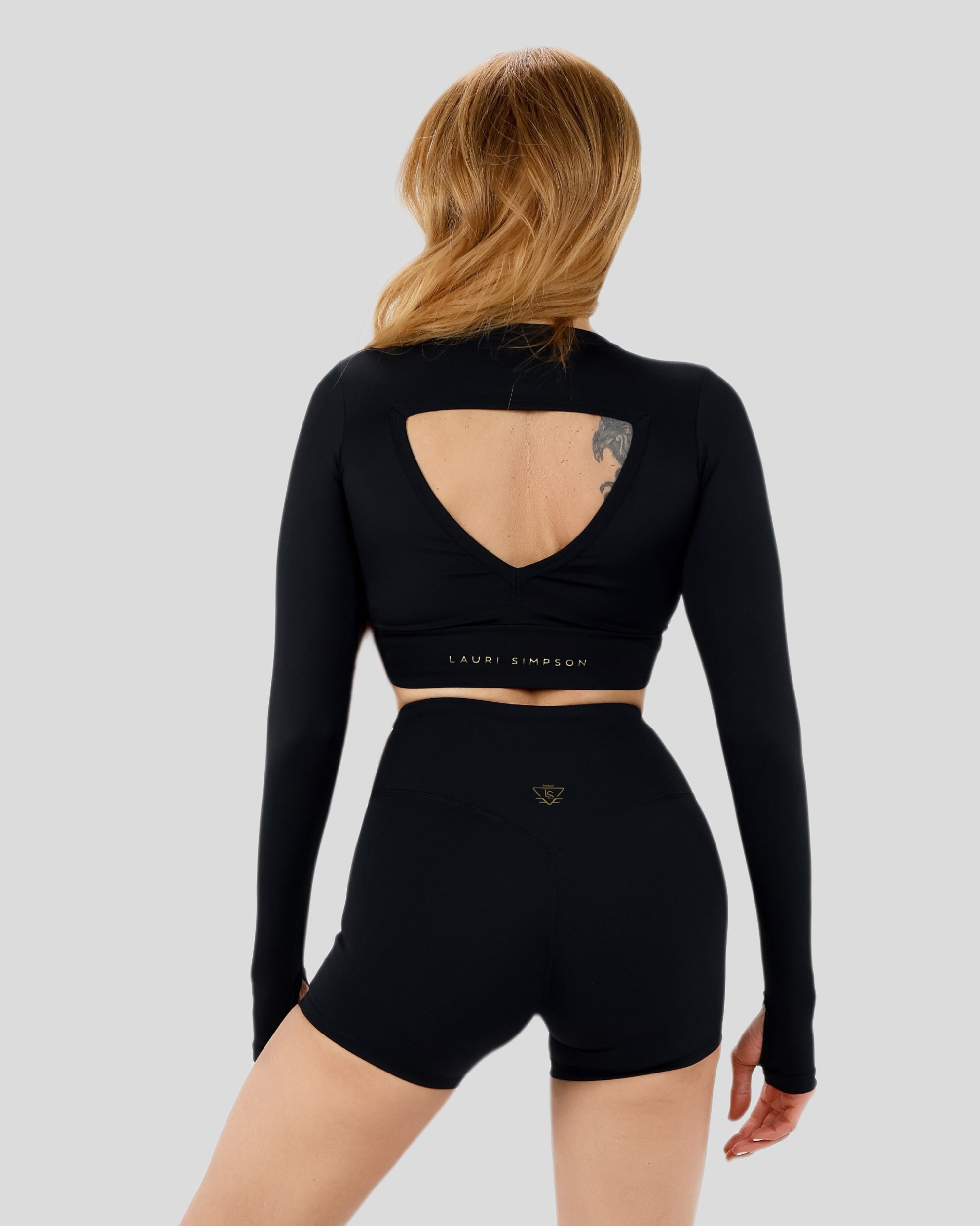 Long Sleeve Tri Cut Crop Top