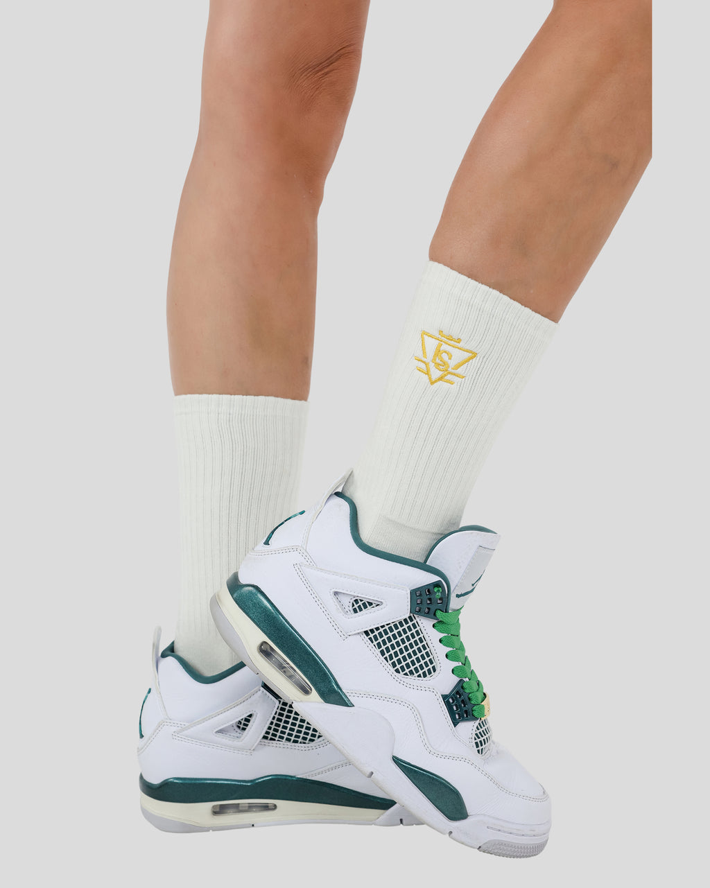 Permium Gym Socks - Off White /  Black