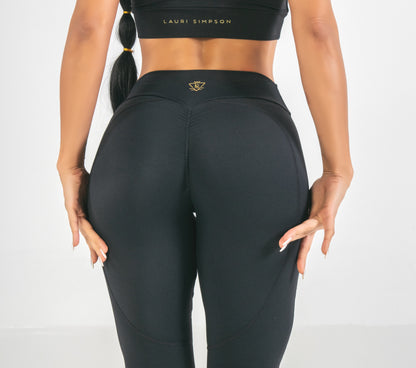 V-Cut Leggings 24' - Black